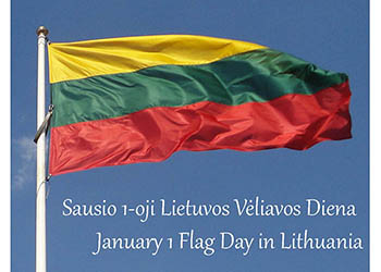January 1 Flag Day in Lithuania